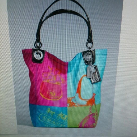 Rare Coach Madison Limited Edition Nylon Tote Style Purse, Never Used - Picture 1 of 10